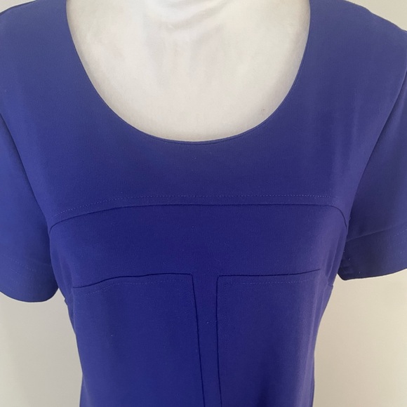 Adrienne Vittadini Rich Blue /purple Midi Dress - Picture 2 of 10